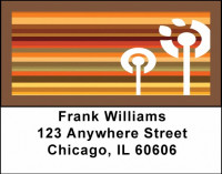 Chocolate Abstract Address Labels | LBGEO-32
