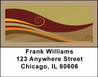 Chocolate Abstract Address Labels | LBGEO-32