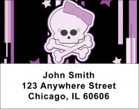 Girly Skulls Address Labels | LBGIR-02