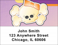 Girly Skulls Address Labels | LBGIR-02
