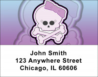 Girly Skulls Address Labels | LBGIR-02