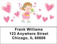 Young Girl Princess Address Labels | LBGIR-12