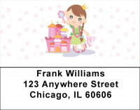Young Girl Princess Address Labels | LBGIR-12