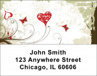 Grunge Hearts Address Labels | LBLOV-11