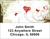 Grunge Hearts Address Labels | LBLOV-11