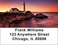 Lighthouses at Sunset Address Labels | LBSCE-79