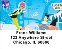 Retro Space Address Labels | LBSPA-02