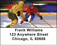 Hockey One on One Address Labels | LBSPO-18