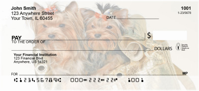 Yorkshire Terrier Sparkle Personal Checks | BAB-40