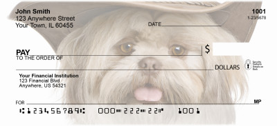 Shih Tzu Dog Portrait Personal Checks | BAC-68