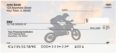 Motocross Excitement Personal Checks | BAD-13