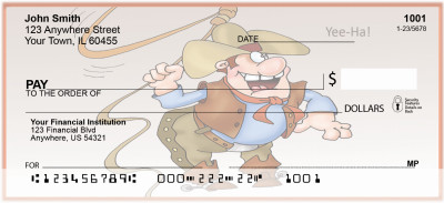 Cowboy Cartoon Fun Personal Checks | BAD-43