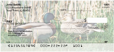 Dabbling Mallard Ducks Personal Checks | BAE-82