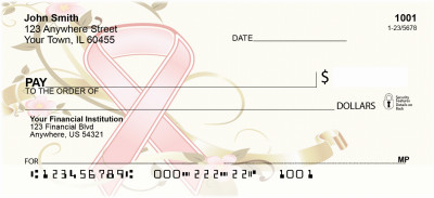 Breast Cancer Ribbon Personal Checks | BAF-13