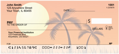 Palm Trees Personal Checks | BAF-16