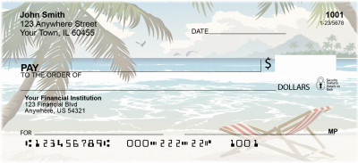 Palm Trees On The Beach Personal Checks | BAF-17
