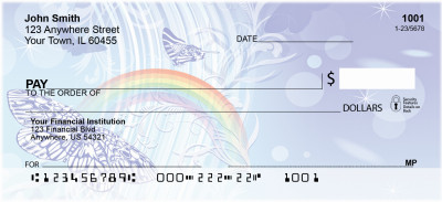 Rainbow Butterfly Abstract Personal Checks | BAF-24