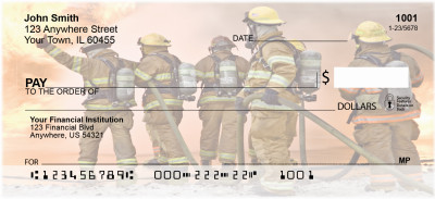 Firemen In Action Personal Checks | BAF-40