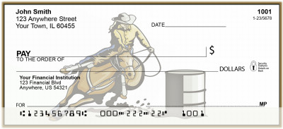 Cowgirl Rodeo Action Personal Checks | BAF-95