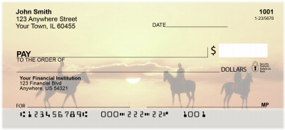 Cowboy Silhouettes Personal Checks | BAJ-35