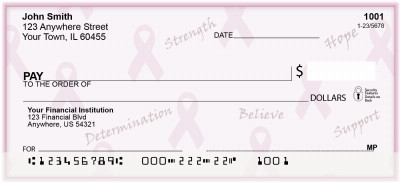 Pink Ribbon Inspiration Personal Checks | BAJ-40