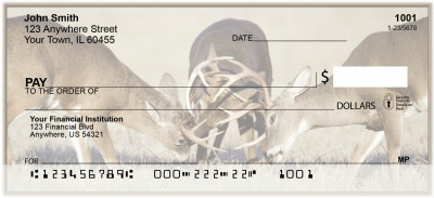 Rutting Whitetail Bucks Personal Checks | BAK-21