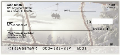 Winter Skiing Vacation Personal Checks | BAL-26