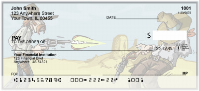 Cartoon Cowboys Personal Checks | BAL-39
