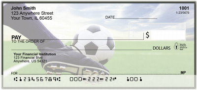 Soccer Kicks Personal Checks | BAM-06