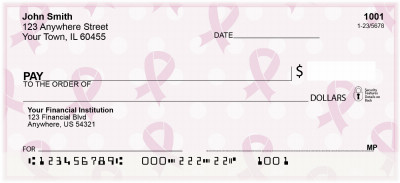 Pink Ribbon Whimsy Personal Checks | BAP-14