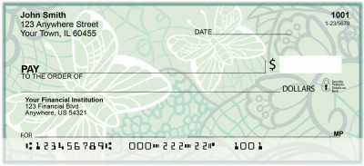 Lace Butterflies Personal Checks | BAP-44