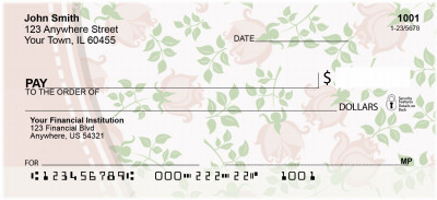Pink Rose Splash Personal Checks | BAP-75