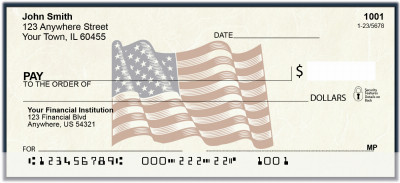Stars - Stripes Retro Style Personal Checks | BAP-85