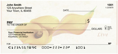 Calla Lily Blossoms Personal Checks | BAP-94
