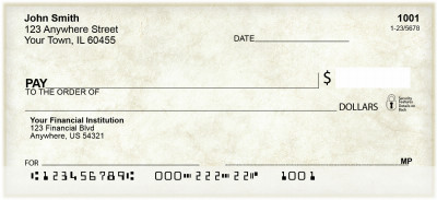 Ivory Marbled Parchment Personal Checks | BAQ-33