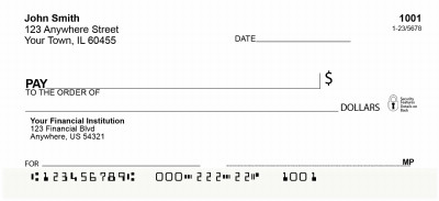 Teal Blue Hearts Personal Checks | BAQ-35
