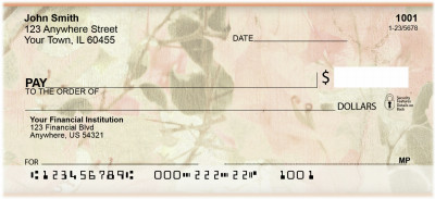 Antique Orange Flowers Personal Checks | BAQ-54