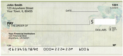 Floral Vintage Personal Checks | BAQ-55