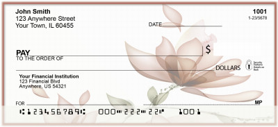 Flower Watercolor Abstract Personal Checks | BAQ-64