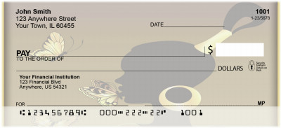 African American Silhouette Personal Checks | BAQ-72