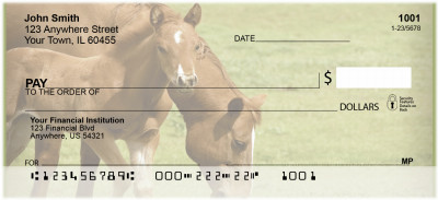 Baby Horses with Moms Personal Checks | BAQ-86
