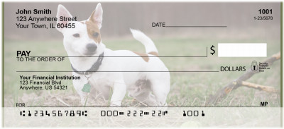 Jack Russell At Attention Personal Checks | BAQ-88