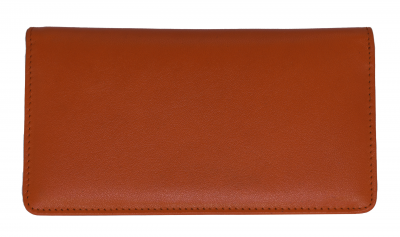 Orange Premium Leather Checkbook Cover  | CLG-ORG01