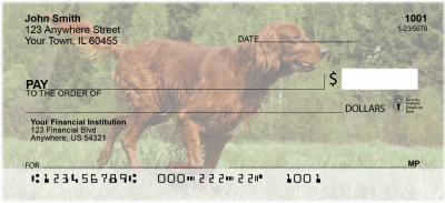 Irish Setter Personal Checks | DOG-38