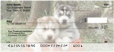 Sled Dogs Personal Checks | DOG-43