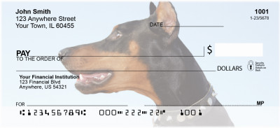 Dobermans Smile Personal Checks | DOG-62