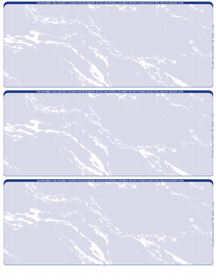 Blue Marble Blank 3 Per Page Laser Checks | L3C-BLA-BM