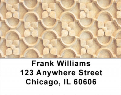 Beautiful Wall Carvings Address Labels | LBASI-08