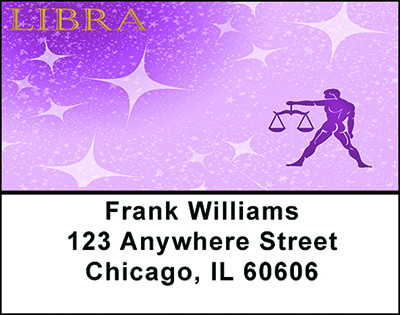 Libra Zodiac Sign Address Labels | LBBAB-60