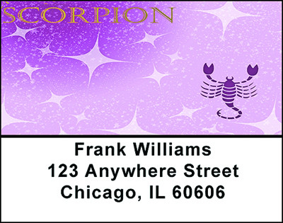Scorpion Zodiac Sign Address Labels | LBBAB-63